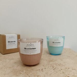 Bougie riz et fleurs de cerisier