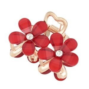Petite pince fleur rouge